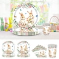 thumbnail image 1 of Fwttom Easter Paper Napkins, 20pcs Napkins Disposable Party Supplies with Bunny Design, Dinner Napkins for Holiday Setting & Easter Decorations, White, 1 of 5