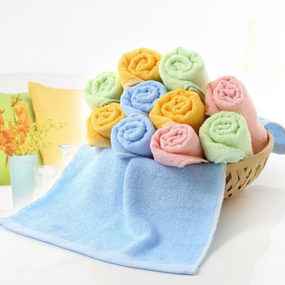 Fwttom Face Towels for Bathroom, Super Soft Bamboo Fiber Bathroom Towels, Wash Cloths for Household Travel Hotel Gym Beach Bathroom, 29.13" x 12.99"