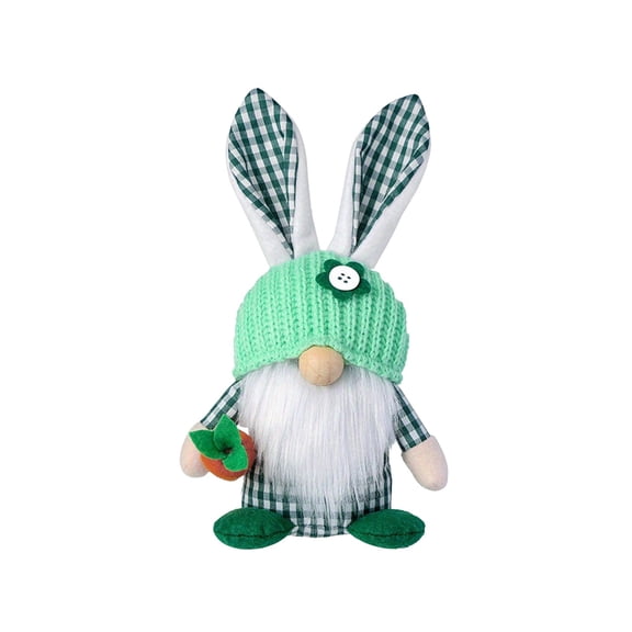 Fwttom Faceless Spring Gnomes Decoration for Home Bunny Ear Handmade Plush Rudolph Easter Gnomes Doll Spring Home Decor Gifts for Women Men