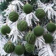 thumbnail image 1 of Fwttom Furry Christmas Balls Set of 12 - Deluxe Shatterproof Christmas Ball Ornaments, Xmas Tree Hanging Ornaments with Hanging Loop, Holiday Wedding Christmas Decor Party Supplies, 2", Green, 1 of 6