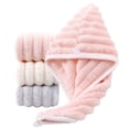 thumbnail image 1 of Fwttom Hair Towel Wrap for Women, Soft Voluminous Wave Microfiber Hair Towels with Vertical Ribbing, Drying Towel for Home Hotel Gym Bathroom Wrap & Absorb Moisture, 1 of 4