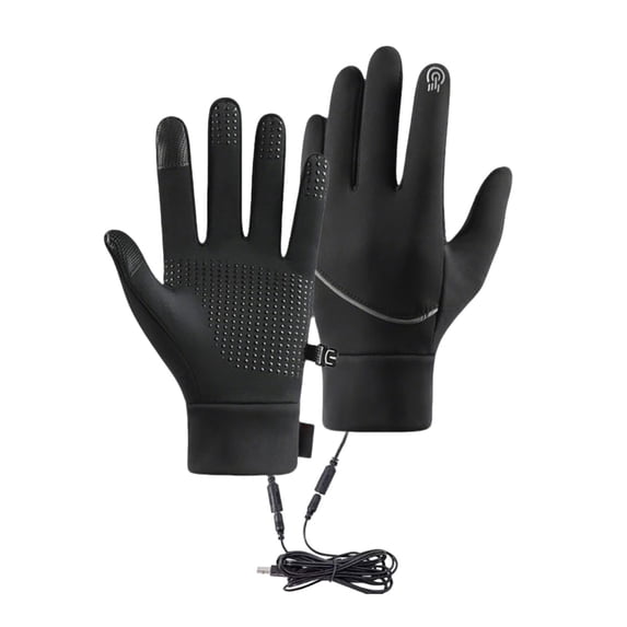 Fwttom Heated Gloves for Men & Women, Unisex Waterproof USB Winter Hand Warmers Gloves, Touchscreen Hand Warmers Rechargeable for Driving Cycling Hunting Hiking