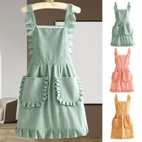 Fwttom Kitchen Apron - Waterproof Adjustable Bib with Pockets for Men Women, Chef Aprons for Cooking Gardening Painting Baking Restaurant