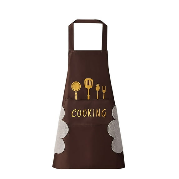 Fwttom Kitchen Apron - Waterproof Adjustable Bib with Pockets for Men Women, Chef Aprons for Cooking Gardening Painting Baking Restaurant