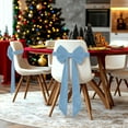 thumbnail image 1 of Fwttom 2 Pcs Large Velvet Bows Chair Cover Decoration - Christmas Bows Decor Party Birthday Decoration Indoor, 1 of 8
