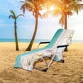 thumbnail image 1 of Fwttom Lounge Chair Towel Cover, Beach Chair Cover Beach Bag with Side Pockets Microfiber Lounge Chair Beach Towel Chair Cover, 1 of 7