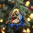 thumbnail image 1 of Fwttom Nativity Scene Christmas Ornaments, Nativity Ornaments Christmas Tree Shape Acrylic Pendant, Nativity Commemorative Flat Pendant for Party, Holiday, Christmas Tree Decorations, 1 of 6