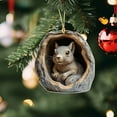 thumbnail image 1 of Fwttom Natural Animal Theme Christmas Ornaments - Cute Little Creature Hanging Christmas Tree Decorations, 2D Flat Small Accessories Xmas Holiday Decor, 1 of 5