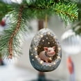 thumbnail image 1 of Fwttom Natural Animal Theme Christmas Ornaments - Cute Little Creature Hanging Christmas Tree Decorations, 2D Flat Small Accessories Xmas Holiday Decor, 1 of 8