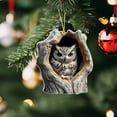 thumbnail image 1 of Fwttom Natural Animal Theme Christmas Ornaments - Cute Little Creature Hanging Christmas Tree Decorations, 2D Flat Small Accessories Xmas Holiday Decor, 1 of 5