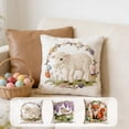 thumbnail image 1 of Fwttom Pillow Covers 18x18, Imitation Embroidery Easter Decorations Throw Pillow Covers, Short Lint Home Spring Decor for Bedroom Couch Cushion Cover, 1 of 6
