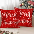 thumbnail image 1 of Fwttom Red Christmas Pillow Covers 18 x 18 Inches, Merry Christmas Sign Pattern Christmas Throw Pillow Covers, Decorative Christmas Pillow Cases for Holiday Home, 1 of 6