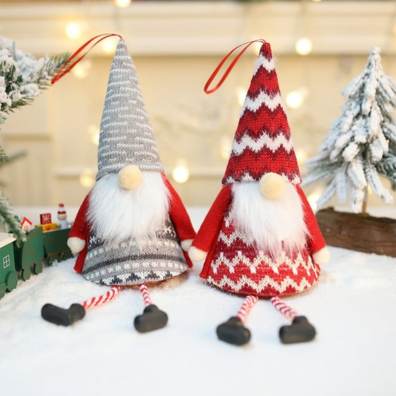 Fwttom Santa Claus Hanging Christmas Decorations, Christmas Tree Decorations Faceless Old Man Doll Pendant, Xmas Ornaments for Holiday, Home Party Decorations