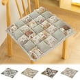 thumbnail image 1 of Fwttom Seat Cushion, Winter Insulation Chair Cushions with Check Print and Lace Design, Soft Patchwork Seat Cushions for Office Chairs Home Bedroom Living Room, 1 of 7