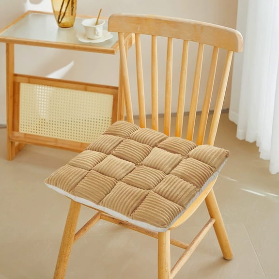 Fwttom Seat Cushion, Winter Insulation Square Patchwork Chair Cushions, Soft Solid Color Seat Cushions for Office Chairs & Home Bedroom Living Room Booty Pillow