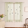 thumbnail image 1 of Fwttom Sheer Curtains, Lightweight Privacy Sheers with Stereoscopic Butterfly Pattern, Solid Color Window Curtains for Bedroom Living Room, Beige, 1 of 7