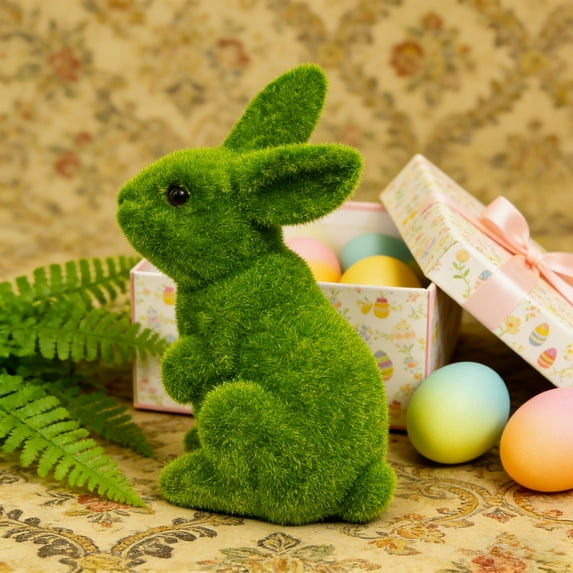 Fwttom Small Easter Bunny Sculpture Spring Bunny Decor Farmhouse Easter Decorations for Home