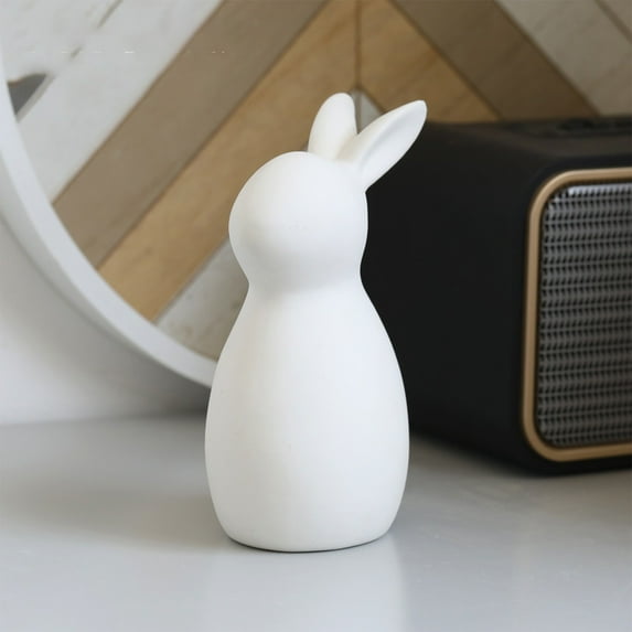 Fwttom Small Easter Bunny Sculpture Spring Bunny Decor Farmhouse Easter Decorations for Home