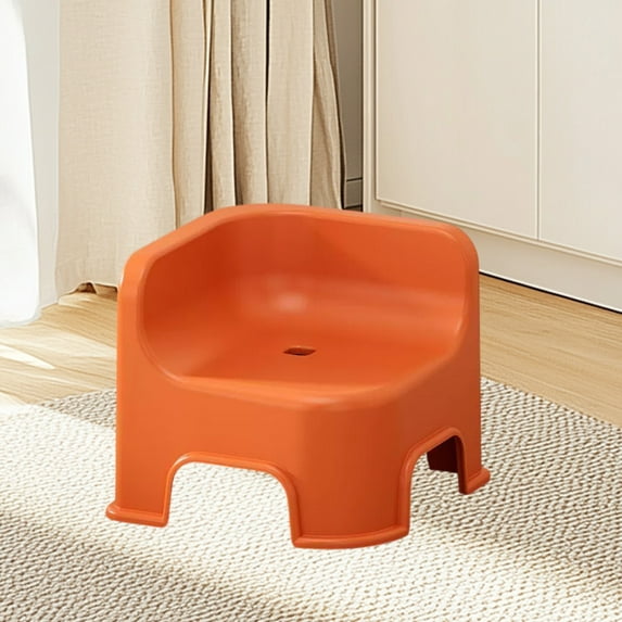 Fwttom Small Step Stool, Kids' Square Low Chair with L-Shaped Backrest, Thickened Small Stool Chair for Bathroom, Family Play, Balcony, Patio & Bedtime, 10.24" Height
