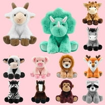 Fwttom Stuffed Animals Plushie - Cute Triceratops Plush Figure Toys Sitting Position Stuffed Animals for Girls, Adorable Doll Home Decor