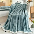 thumbnail image 1 of Fwttom Throw Blanket for Couch, 47.24 x 78.74 inches Solid Color Bubble Velvet Blankets And Throws, Comfortable Fleece Blankets for Beds Sofa & Office Nap, 51.18 x 59.06", 1 of 6