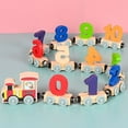 thumbnail image 1 of Fwttom Toddler Toys, Wooden Magnetic Small Train Toy Cars with 12-Section for Preschool Children, Number Early Educational Toys for Ages 2-4 Kids Kindergarten & Family, 1 of 9