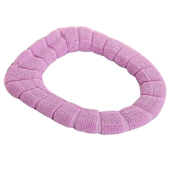 Fwttom Toilet Seat Covers, Toilet Seat Cushion Winter Thickened Toilet Seat Knitted Toilet Cover Washable Household Toilet Seat for Home Decor