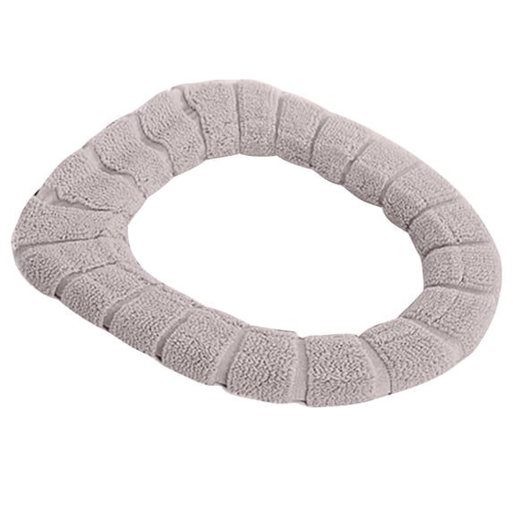 Fwttom Toilet Seat Covers, Toilet Seat Cushion Winter Thickened Toilet Seat Knitted Toilet Cover Washable Household Toilet Seat for Home Decor