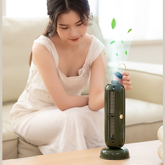 Fwttom Tower Fan - Quiet 90° Oscillating Standing Fan, 3 Speeds, Portable Personal Aromatherapy Desk Fan That Blow Cold Air, Fan for Bedroom Office Kitchen