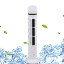 Fwttom Tower Fan - Quiet Standing Fan, 2 Speeds, Mini Portable Personal Desk Fan That Blow Cold Air, Fan for Bedroom Office Kitchen, 15"