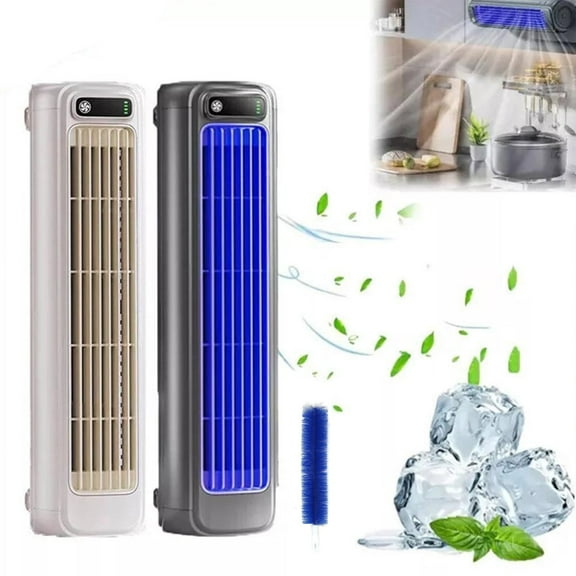 Fwttom Tower Fan - Quiet Standing Fan, 3 Speeds, Portable Personal Desk Fan That Blow Cold Air, Fan for Bedroom Office Kitchen, 12.2"