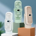 thumbnail image 1 of Fwttom Tower Fan - Rechargeable Battery Powered Fans with Display Screen, Portable Outdoor Fan 360 Rotating Angle, Air Conditioner Fans That Blow Cold Air, Mini Personal Fan for Bedroom Kitchen, 10", 1 of 9
