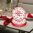 thumbnail image 1 of Fwttom Valentines Paper Plates, 20 pcs Party Supplies Disposable Plates with Heart Patterns, Dinner Plates for Holiday, Valentines Day Surprise Night Restaurant Setting, 7", 1 of 6