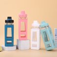 thumbnail image 1 of Fwttom Water Bottle - 25.3oz Clear Dual Cover Water Bottle, Handheld Non-Slip Portable Gym Water Bottle for Car Office School Home, 1 of 4