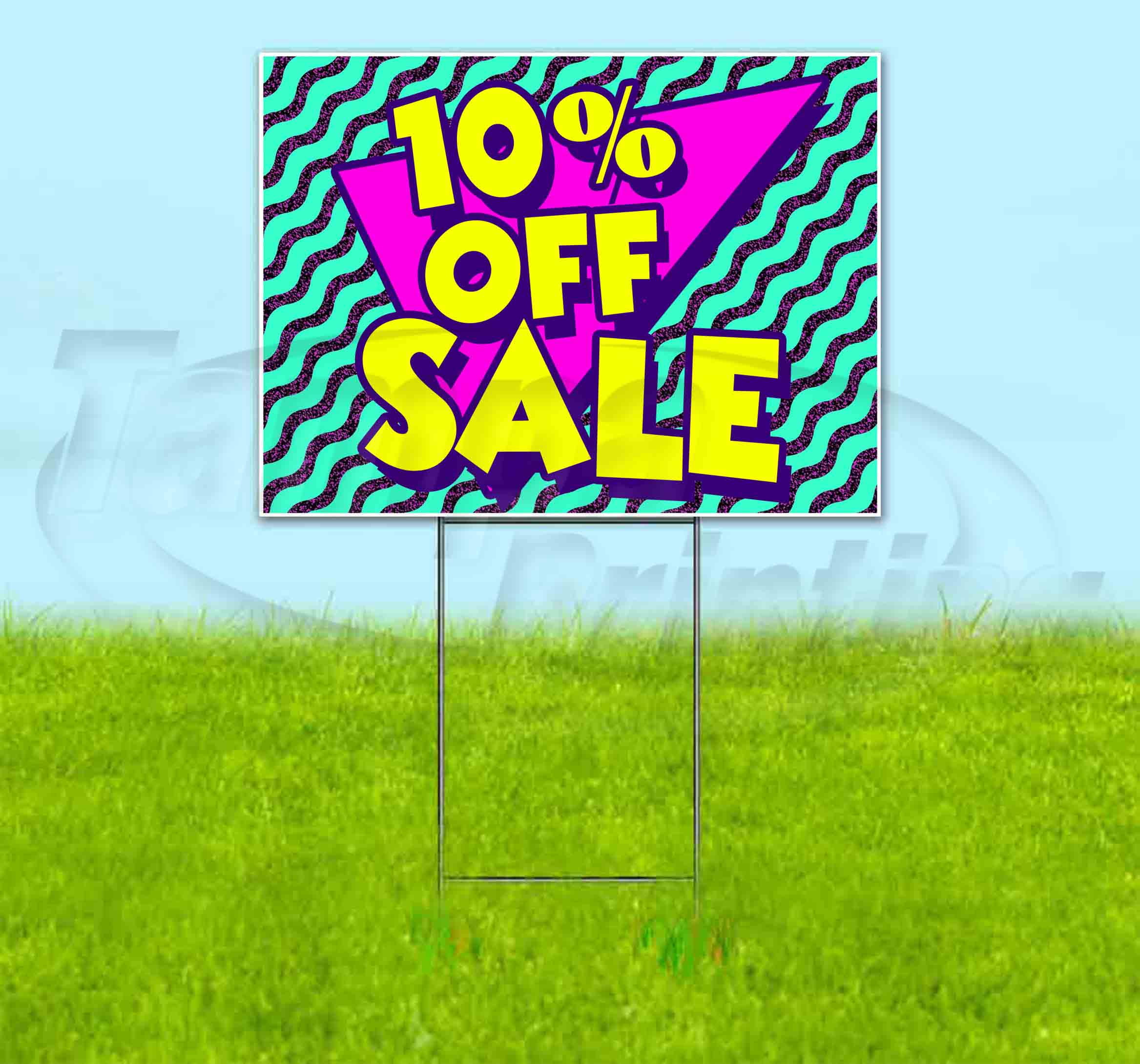 Fwyp 10% Off Sale (18" x 24") Yard Sign, Includes Metal Step Stake