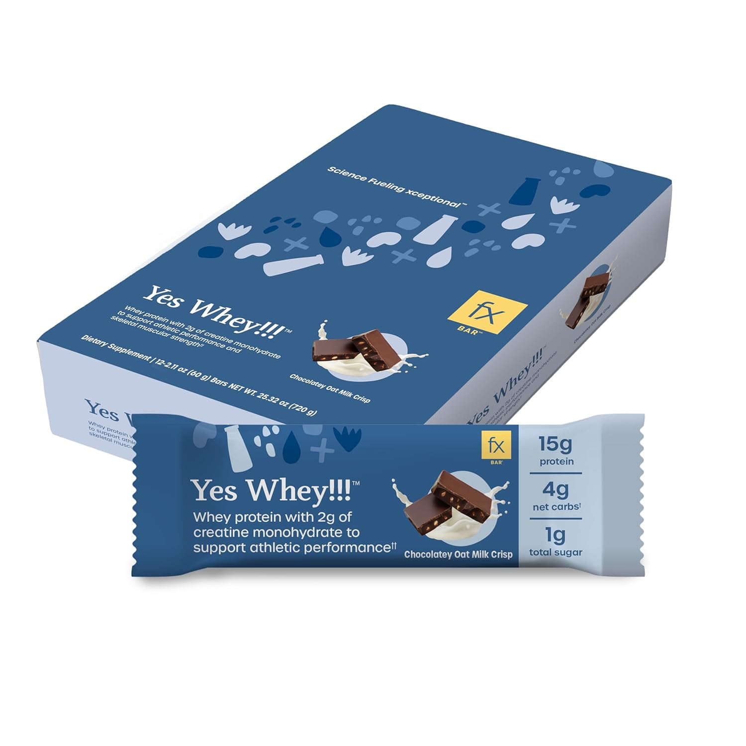 Fx Yes Whey Bar 15g Whey Protein Bar with Creatine to Support Muscles
