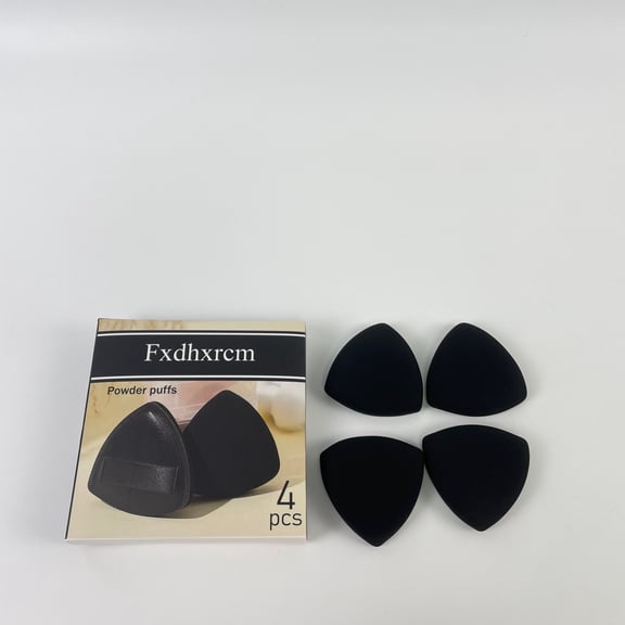 Fxdhxrcm Powder puffs,Triangle Powder Puff, Loose Powder Puffs Makeup Puff for Face Powder, Setting Powder Puff for Make Up, Face Puff Pads for Press Powder (Black)