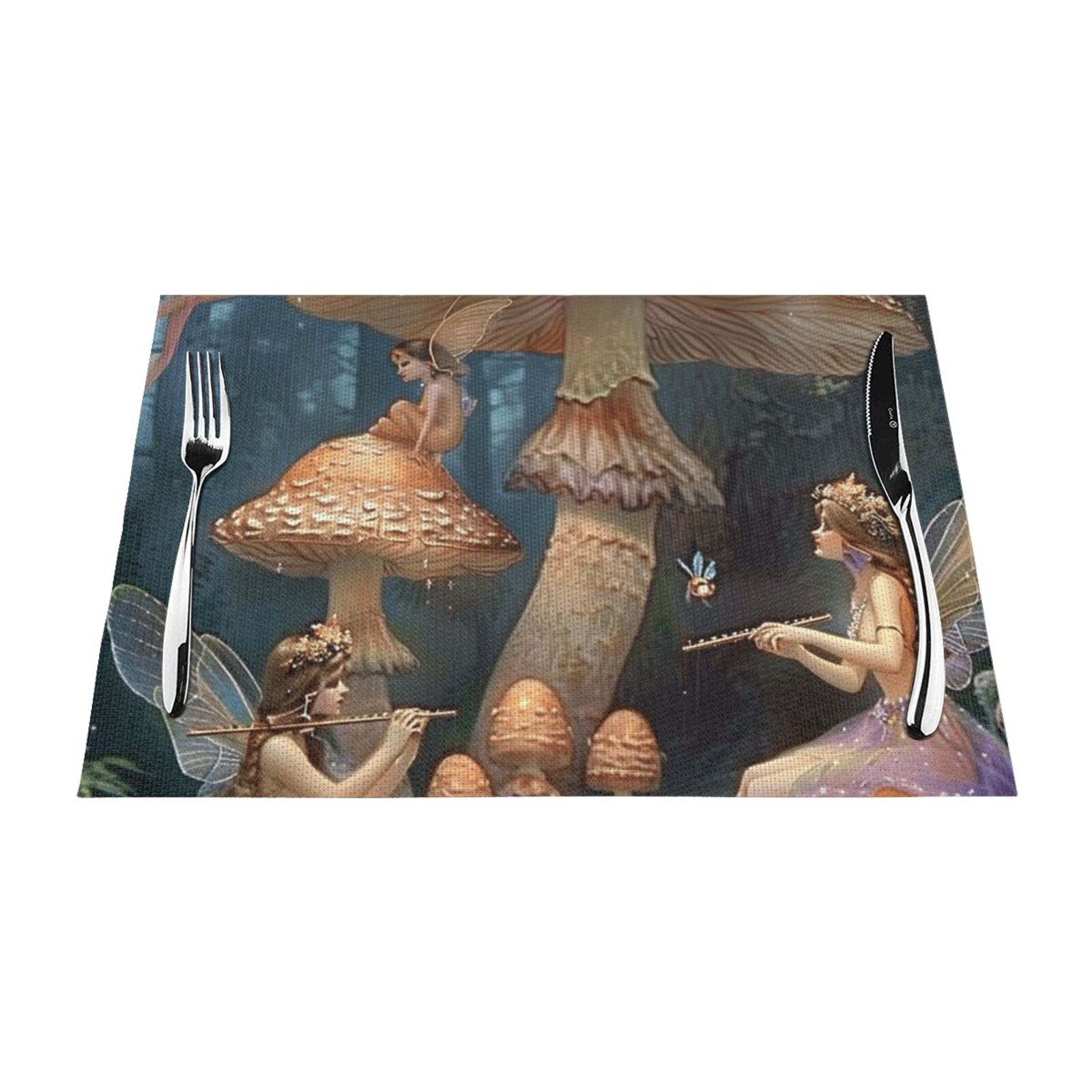 Fy plant Closeup PVC meal mat, dining table mat PVC washable woven