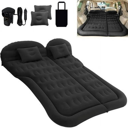Fyearfly 7.1" inflatable Car Mattress with Pillows Electric Pump, 68.9" x 51.2"