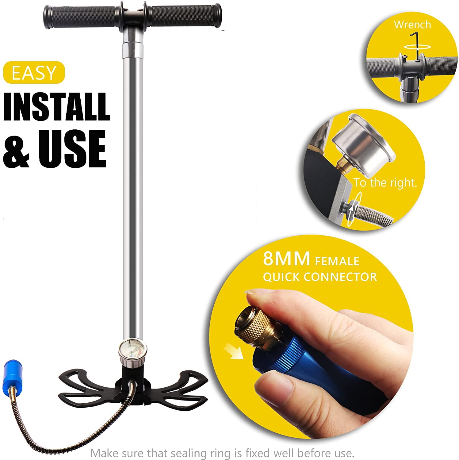 Fyearfly High Pressure Hand Pump 3 Stage, PCP Hand Pump