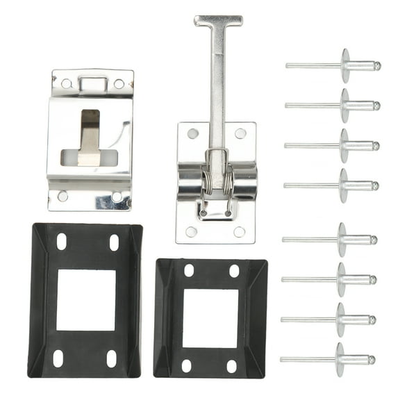 Fyearfly Pestillo de Puerta de Entrada Estilo T, Soporte de Puerta de Remolque Cierre de Estilo T Acero Inoxidable 316 Resistente Universal para remolques de Viaje RV