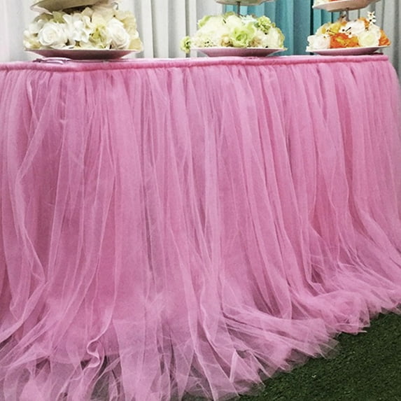 Fyearfly Rollos de Malla de Tul, 15 cm x 22 m Rollo de Tul Rollos de Malla de Tul para Falda de Mesa, Costura, Manualidades, Fiesta de Boda, decoración de Regalos(Rosado)