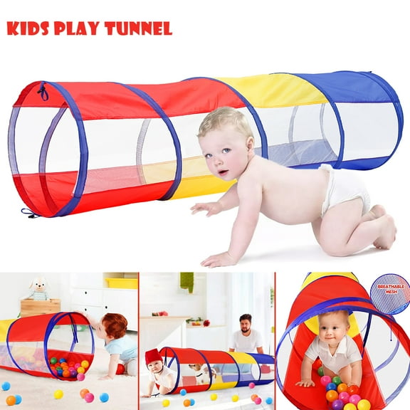 Fyeme 1 Pack Kids Play Tunnel,Kid Play Tunnel for Toddlers Indoor and Outdoor, Standalone or Tent Attachment Accessory