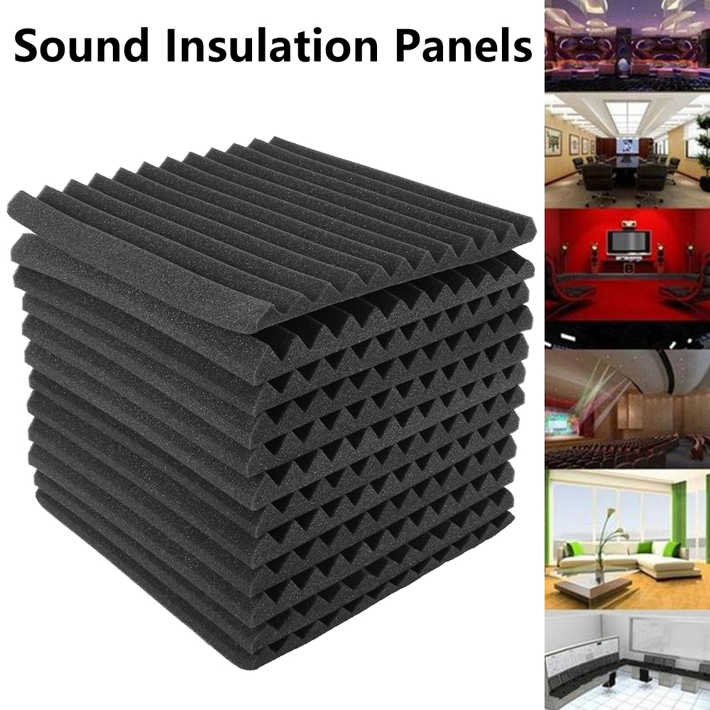Fyeme 12 Pcs Acoustic Wall Panels Soundproof Foam Panels Noise