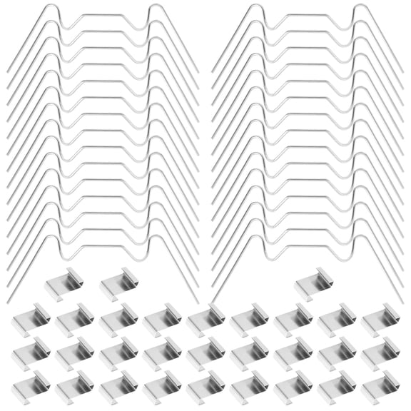 Fyeme 60pcs W or Z Clips for Greenhouse, Glass Clips for Greenhouse, Glazing Wire Clips, Greenhouse Glass Glazing Clips for Greenhouse Glass House Twin-hall Web Sheets