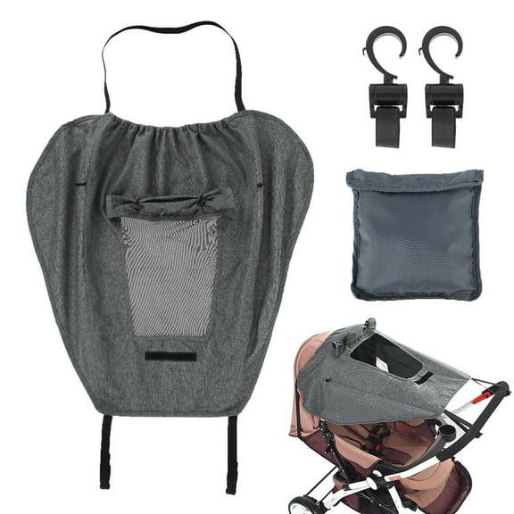 Fyeme Baby Pram Sunshade, Pram Sun Protection Sun Shade Canopy Pushchair Buggy Hood Cover Sun-proof Stroller Rain Cover