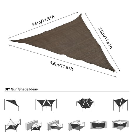 Fyeme Breathable Triangle Shade Sail Outdoor Hdpe Model Suitable for Terrace Uv Courtyard Garden Backyard