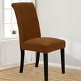 thumbnail image 1 of Fyeme Chair Covers Stretch Polyester Chair Slipcover Dining Room High Back Chair Protector Home Decor, Stretch Waterproof Jacquard with Long Grid, 1 of 11