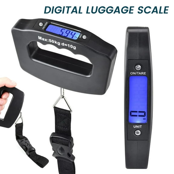 Fyeme Digital Luggage Scale,Travel Hanging Baggage Scale, Portable Handheld Travel Luggage Electronic Scale with Digital Display 50 Kg, Luggage Scales Suitcase Bag