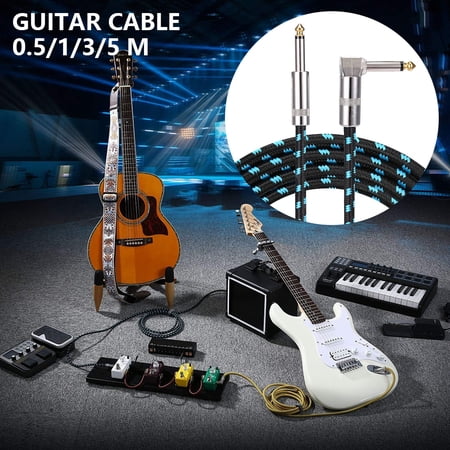 Fyeme Electric Bass Guitar Lead Noise Reduction 6.35mm to 6.35mm Instrument Audio Cable Universal Home Instrument Lead Bass Accessories